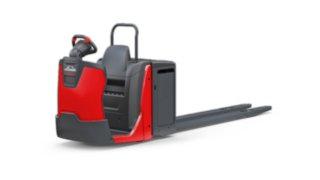 With the Linde N20 low-lift order picker, the driver’s platform is positioned in front of the battery.