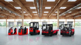 Linde Material Handling offers a wide range of high-performance towing vehicles for tugger trains.
