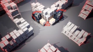 Animated video shows risks when crossing intersections in the warehouse 