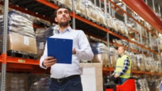 Staff working in a warehouse.